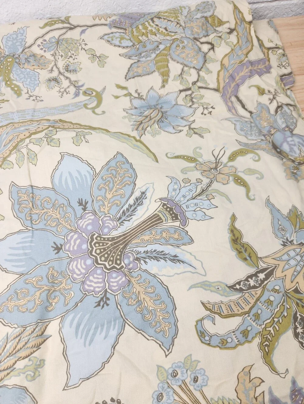 Pottery Barn Brigitte King Duvet Cottagecore Paisley Floral 100% Cotton NOS